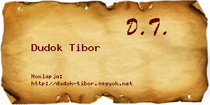 Dudok Tibor névjegykártya
