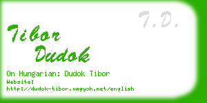 tibor dudok business card